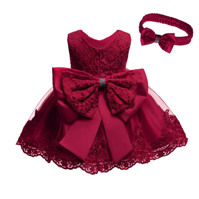 Top Trends: Elegant Baby Girls Dresses For Girls Toddler Girl Wedding Evening Party Sweet Dress Kids Ball Gown Birthday Xmas Bow Red Dress Shoppable Styles