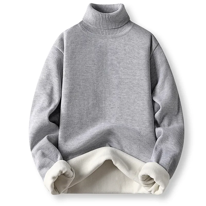 Top Trends: Winter Trend Sweaters Men's Solid Long Sleeved Turtleneck Pullover High Neck Fleece Warm Slim Fit Casual Sweater Shoppable Styles