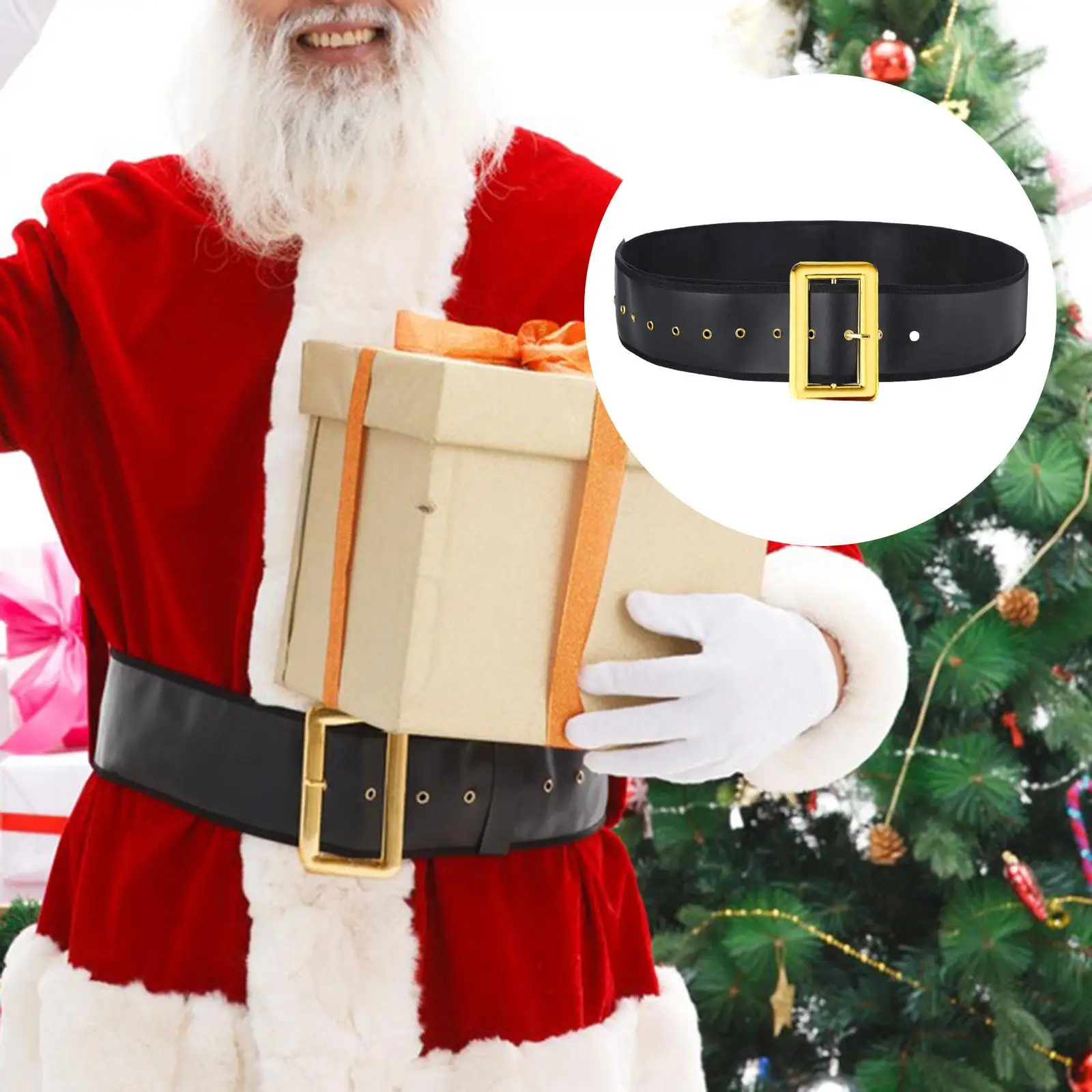 Top Trends: Santa Claus Belt Wide Waist Belt For Stage Performance Halloween Fancy Dress Xmas Men&#039;s Christmas Belt Costume Accessories Shoppable Styles