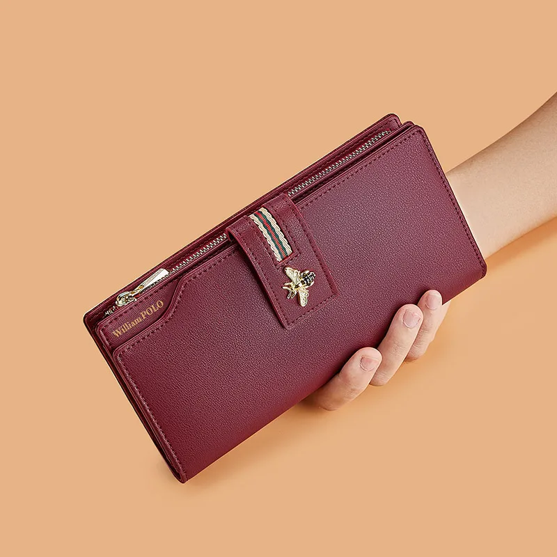 Top Trends: Leather Women&#039;s Wallet Long Style Fashion Card Holder Zipper Mobile Phone Purse Multifunctional Card Bag Shoppable Styles