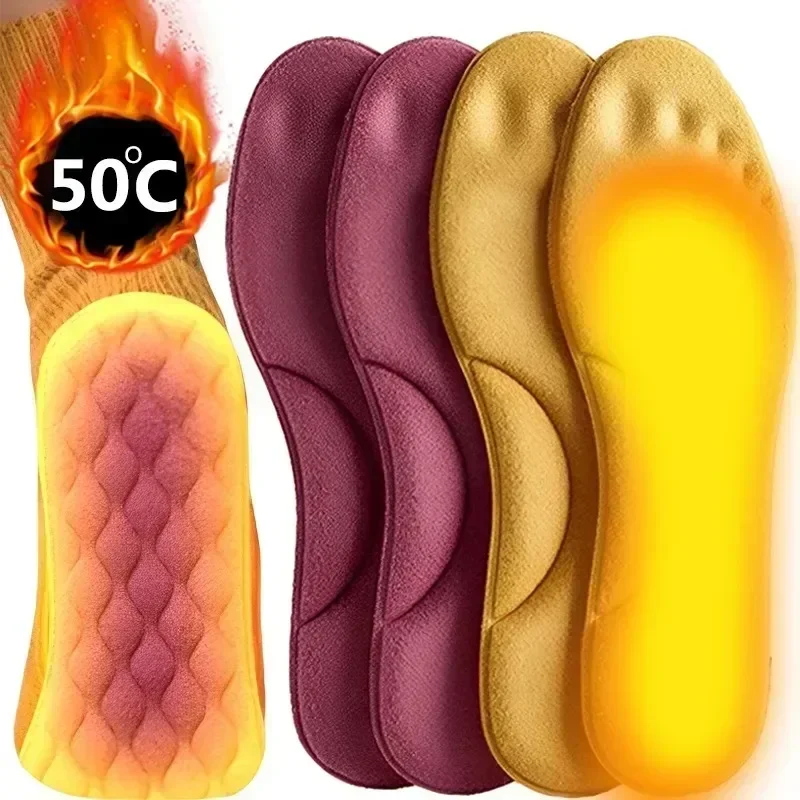 Top Trends: 2 / 6pcs Winter Self Heating Insoles Thermostatic Thermal Insole Massage Memory Foam Arch Support Shoe Pad Heated Pads Men Women Shoppable Styles - Image 2