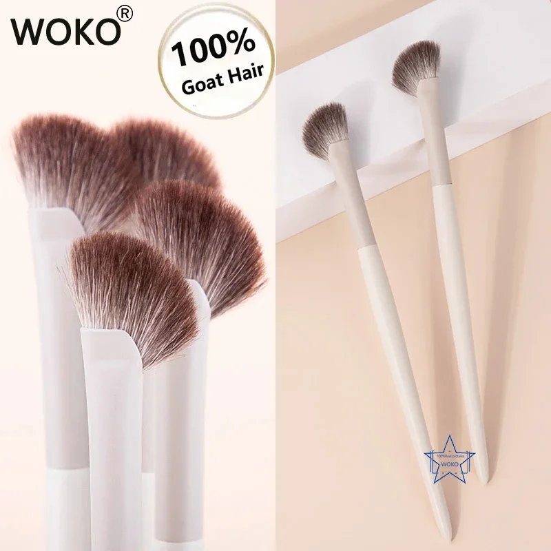 Top Trends: Fan Sector Nose Shadow Brush Angled Nose Alar Contour Smudge Highlighting Shadow Makeup Brushes Sickle Goat Hair Make Up Brush Shoppable Styles