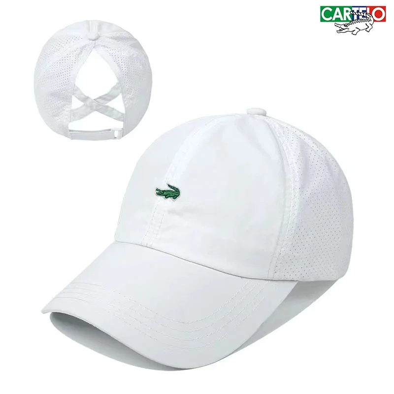 Top Trends: 23 Embroidered Baseball Cap Men's Casual Summer Women's Horsetail Adjustable Baseball Cap Women's Sun Sports Breathable Mesh Cap Shoppable Styles