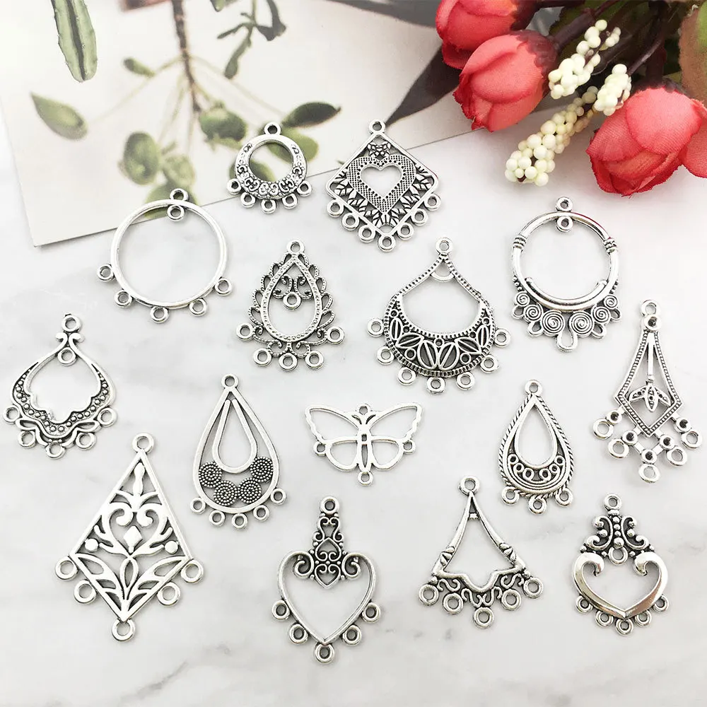 Top Trends: 20PCS Retro Ethnic Hanging Head Earrings Connector For Jewelry Making Bracelet Necklace Connecting Link DIY Accessories Supplies Shoppable Styles - Image 2