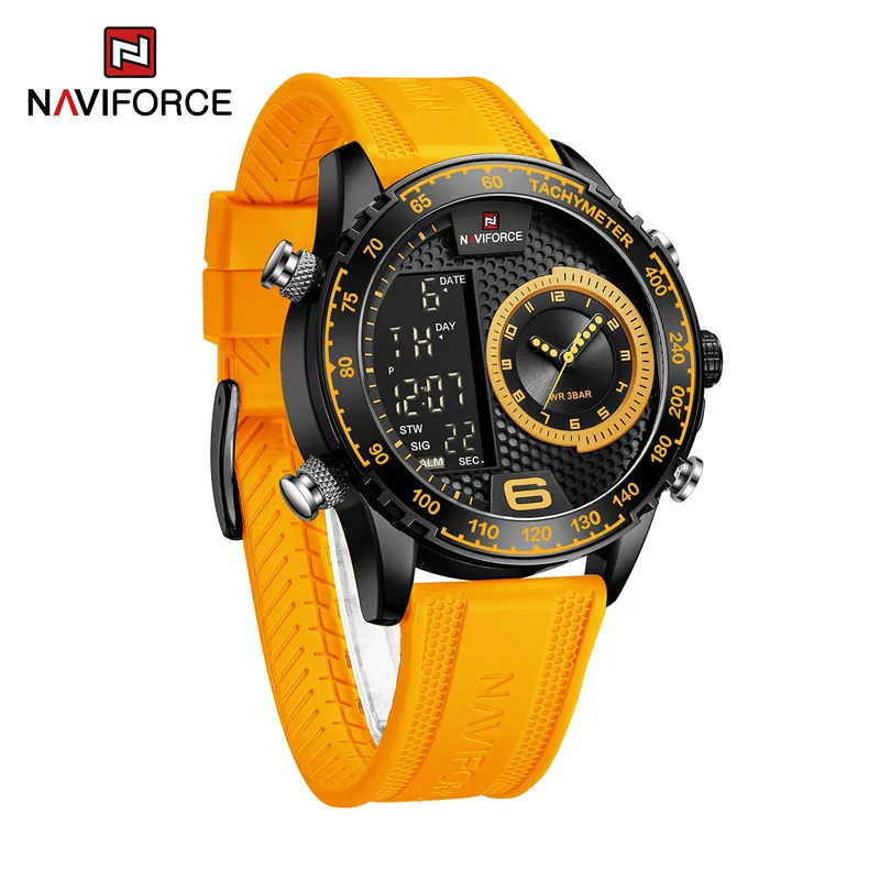 Top Trends: NAVIFORCE Brand Watches For Men Silicone Strap Chronograph Digital Quartz Wristwatches Fashion Luminous Waterproof Clock 2023 Shoppable Styles