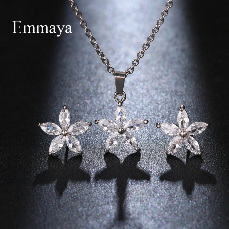 Top Trends: Emmaya Luxury Pearl Bridal Jewelry Sets For Women Fashion Cubic Zirconia Earrings Necklace Wedding Accessories Shoppable Styles - Image 3