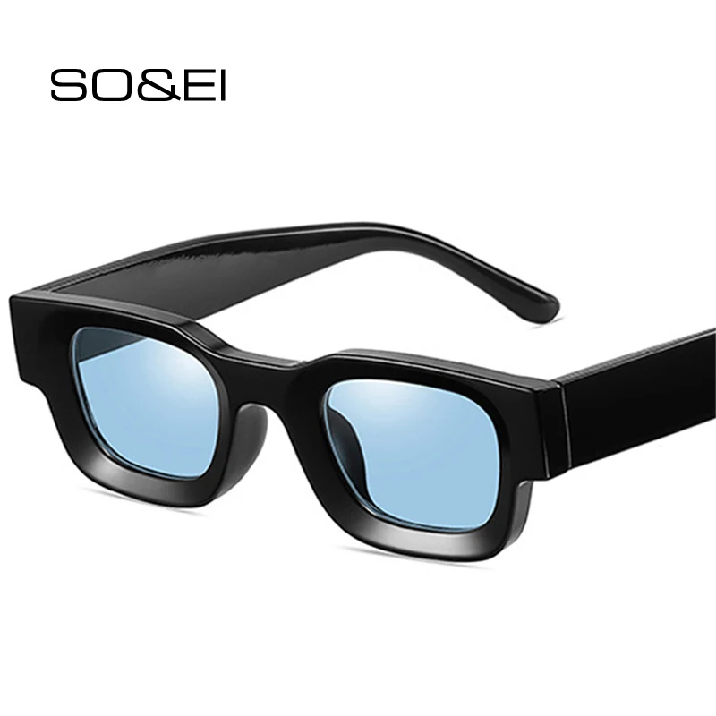 Top Trends: SO&amp;EI Ins Popular Fashion Small Square Polarized Sunglasses Women Retro Punk Shades UV400 Men Trending Sun Glasses Shoppable Styles