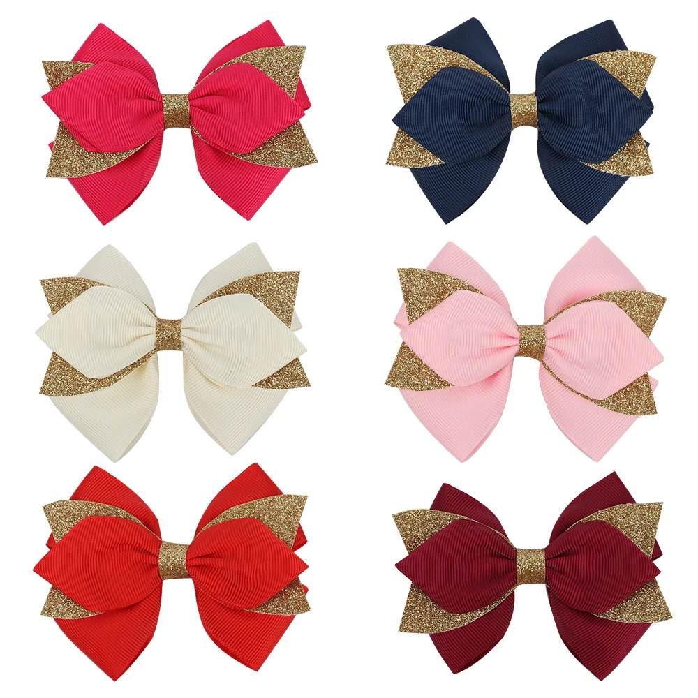 Top Trends: 1 / 2PCS / Set Hair Bows Hair Clips For Cute Girls Hairgrip Handmade Hairpin Boutique Barrette Headwear Kids Hair Accessories Shoppable Styles