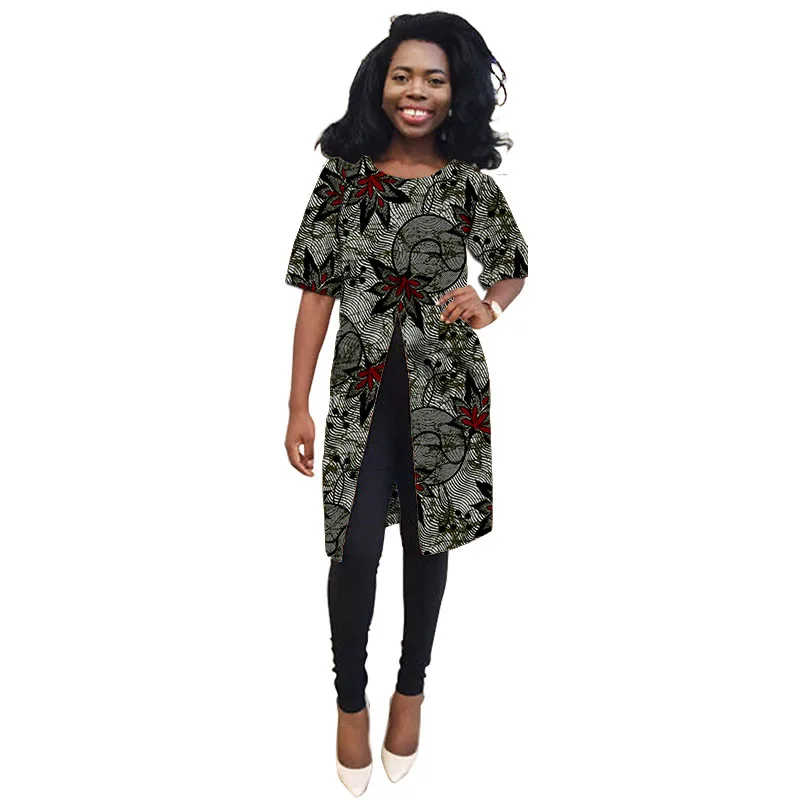 Top Trends: Half Sleeves Women's Sets African Fashion Ladies Outfit Colorful Print Female Evening Dress Shoppable Styles