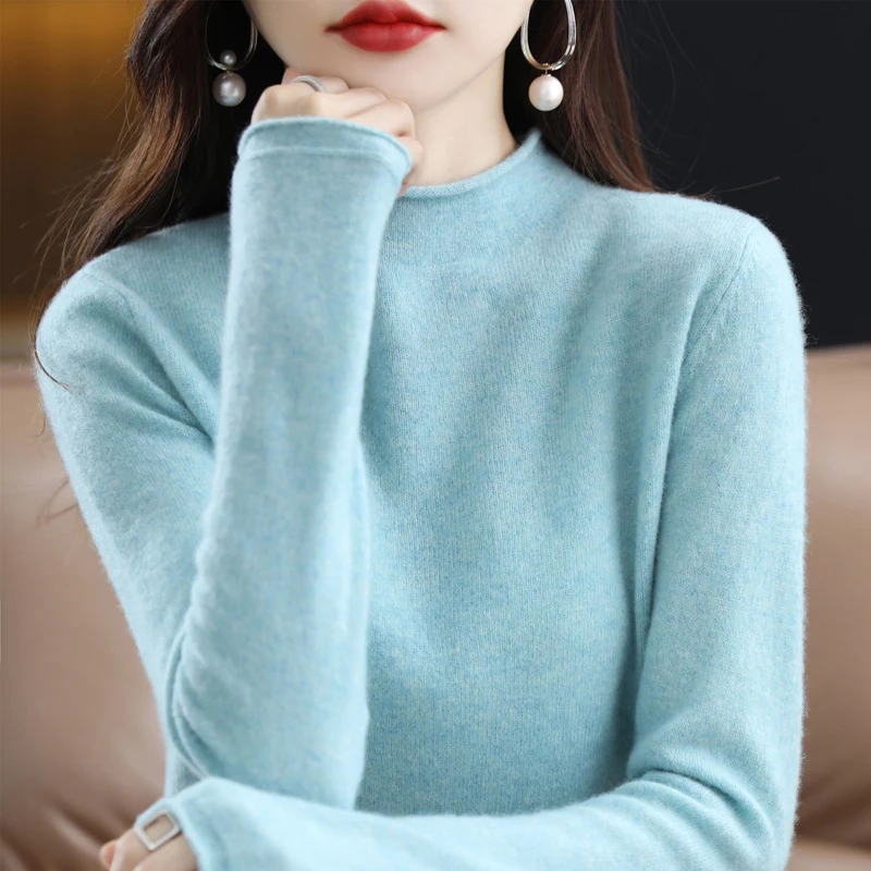 Top Trends: Half High Collar Cashmere Sweater Women&#039;s New Fall And Winter Pullover Wool Women&#039;s High-Quality Sweater Knitting Warm Jumper Shoppable Styles