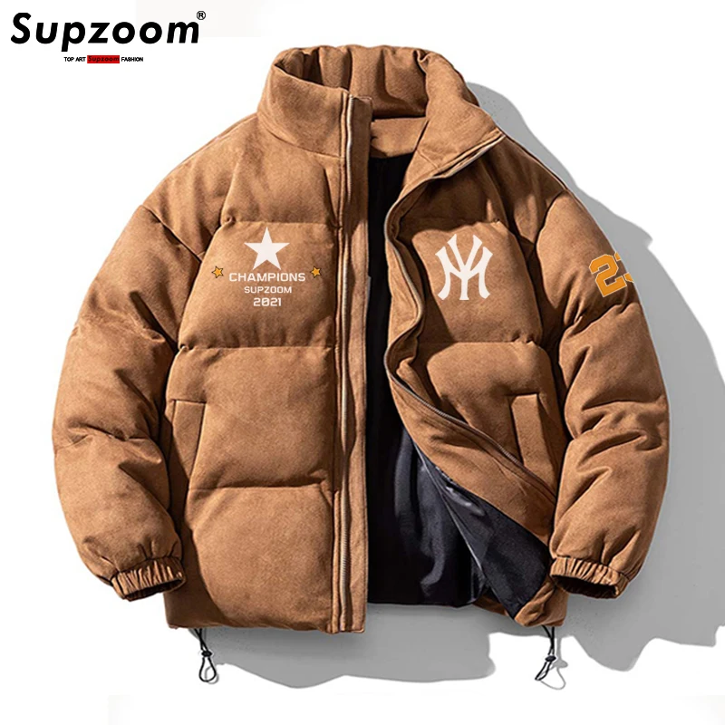 Top Trends: Supzoom New Arrival Autumn And Winter Loose Casual Retro Suede Cotton-padded Bf Style Couple Handsome Warm Jackets Men Coat Shoppable Styles