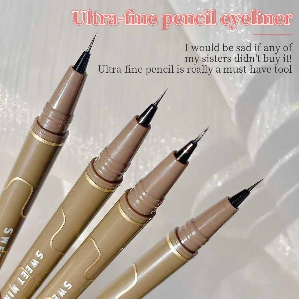 Top Trends: Eyeliner Pen Waterproof Sweat Proof Fast Drying Fine Pen Head Long-lasting Non Smudging Liquid Silkworm Laying Pen Beauty Tool Shoppable Styles - Image 2