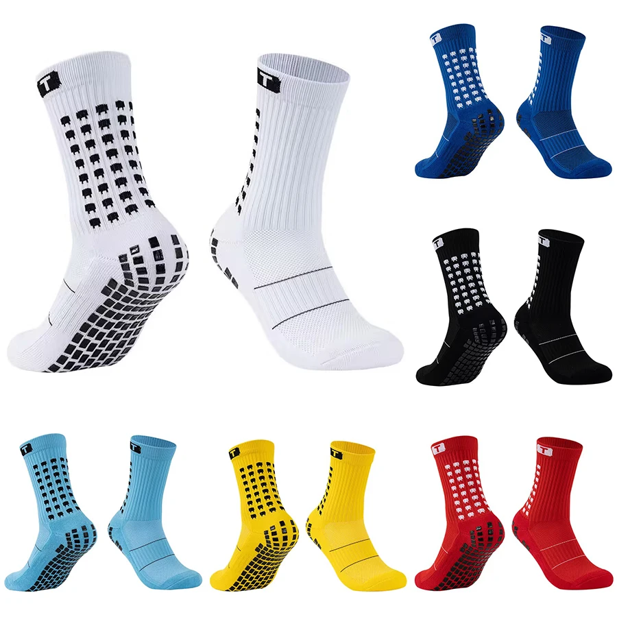 Top Trends: Anti Slip Football Grip Socks Cotton Square Silicone Suction Cup Non Slip Soccer Sports Men Women Sport Baseball Rugby Sock Shoppable Styles