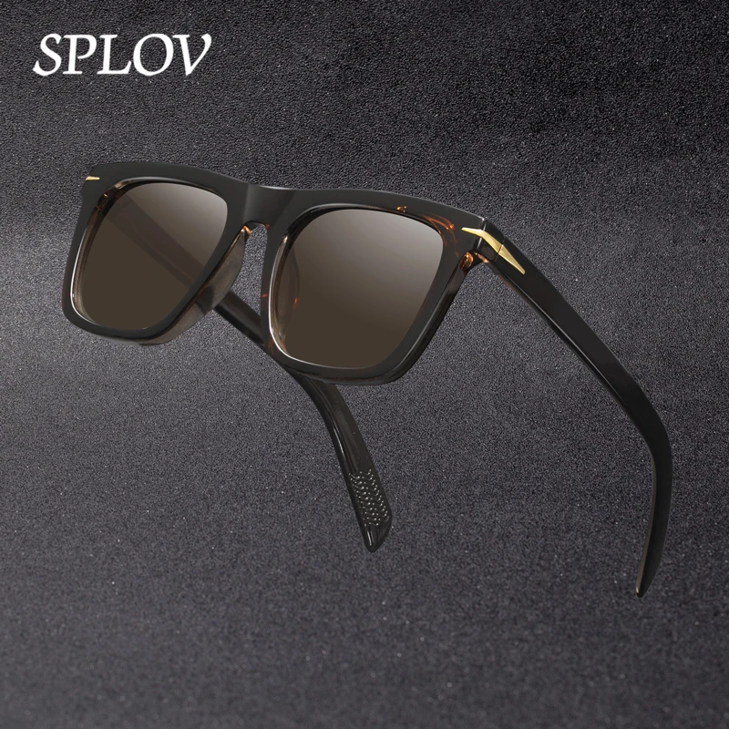 Top Trends: Vintage Square Sunglasses Men Anti-Blue Light Glasses Fashion Gradient Driving Shades Leopard Black Brand Oculos Shoppable Styles