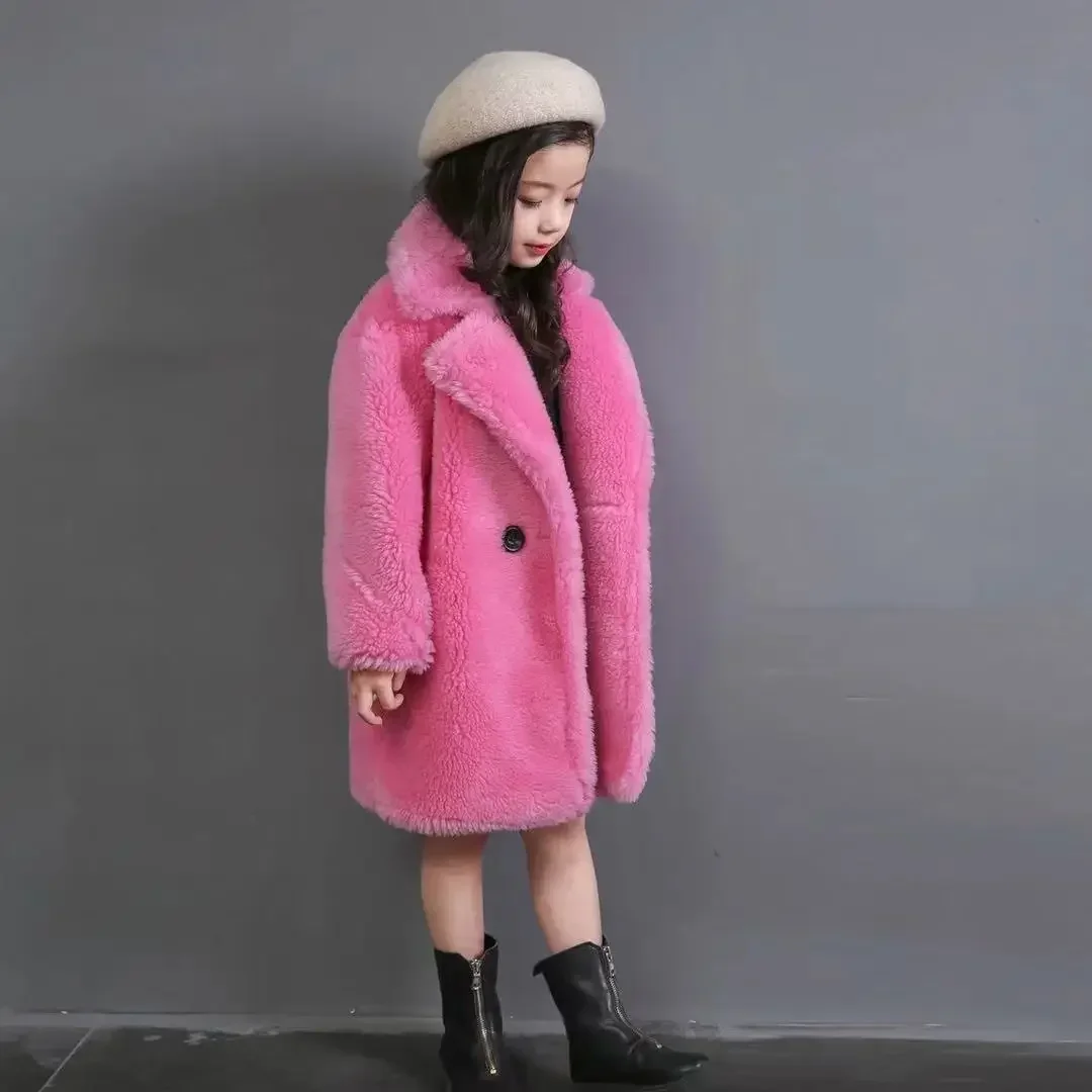 Top Trends: 2023 New Winter Clothes For Girls Trench Coat Shorn Sheepskin Solid Color Long Overcoat Unisex Thicken Fur Turn Down Coolar Shoppable Styles