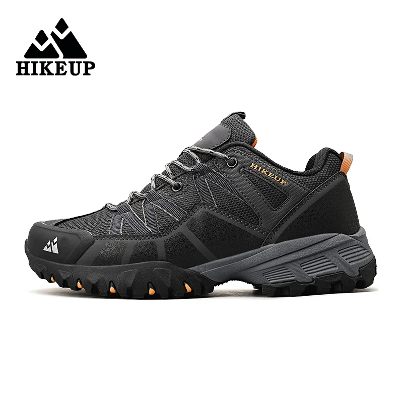 Top Trends: HIKEUP 2023s Men Hiking Shoes Mesh Fabric Climbing Shoes Outdoor Trekking Sneakers For Men Rubber Sole Factory Outlet Shoppable Styles