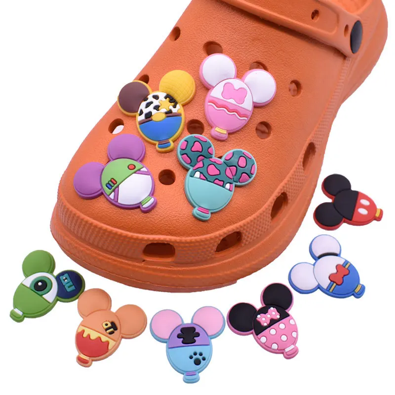 Top Trends: 10Pcs Cute Cartoon Mickey Croc Charms Packs Shoe Decoration Sets Kids Shoe Charms Jibbtz Set Cros Accessories Wholesale Bulk Shoppable Styles - Image 2