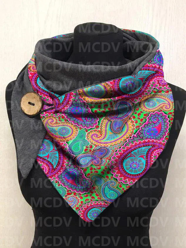 Top Trends: Psychedelic Paisley 3D Printed Warm Fleece Casual Scarf And Shawl For Women Warm And Comfortable Scarf 02 Shoppable Styles