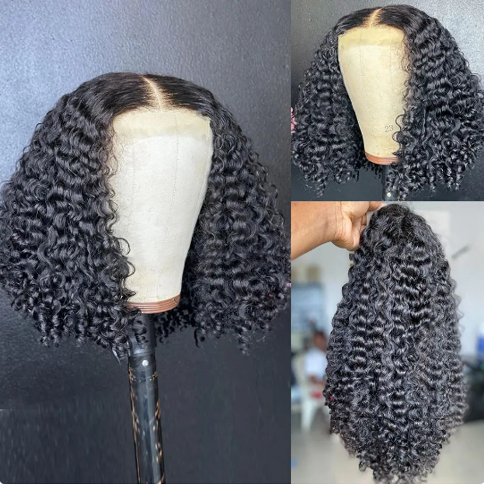 Top Trends: Glueless Short Bob Wig Kinky Curly Wear To GO 13X4 Lace Closure Human Hair Wigs For Women Remy Jerry Curl Perruque Bresillienne Shoppable Styles - Image 5