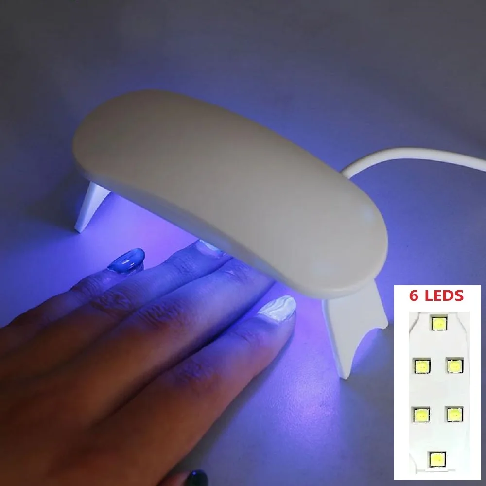 Top Trends: 6 Leds 6W Professional Mini UV LED Nail Lamp Usb Light Gel Polish Cured Led Nail Dryer Lamp Machine Portable USB Cable Nails Shoppable Styles