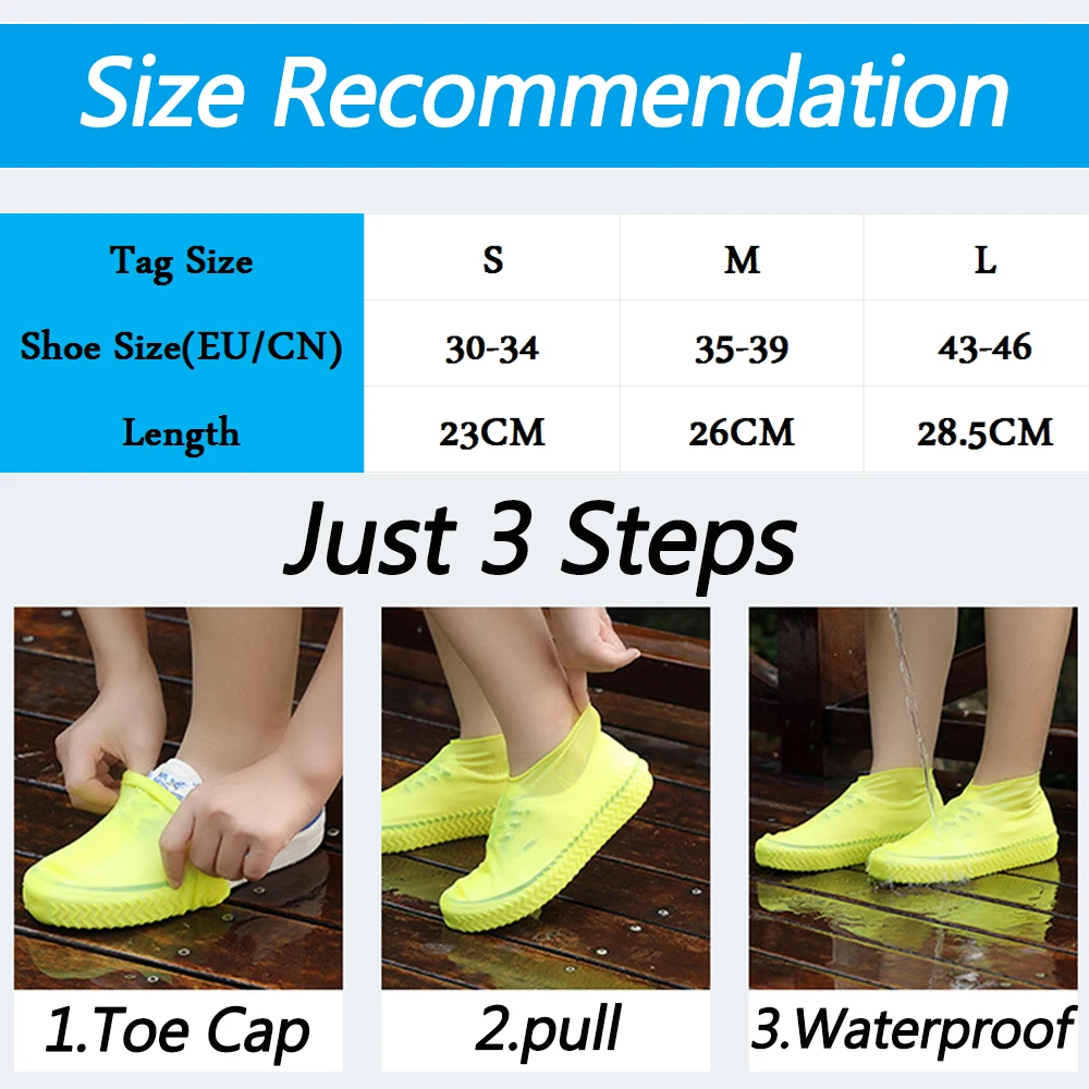 Top Trends: Thicken Silicone Rain Boots Waterproof Shoe Cover Foot Wear High Elastic Unisex Shoe Cover Protector Rainy Day Shoe Accessories Shoppable Styles - Image 2