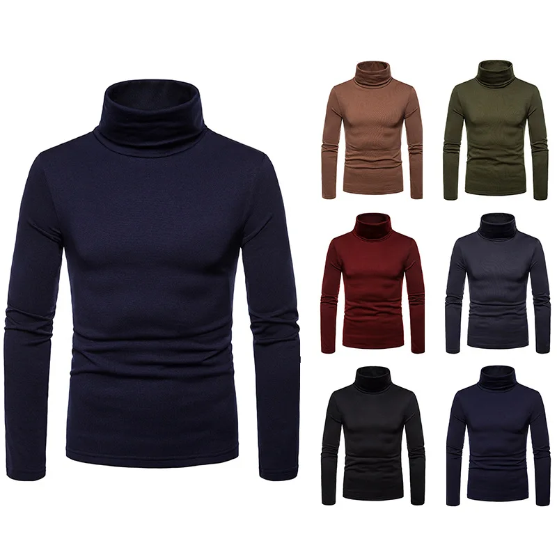 Top Trends: Winter T Shirt For Men Long Sleeve Tshirts Turtleneck Thermal Underwear High Quality Soft Thin Fleece Keep Warm Shirt Homme 4xl Shoppable Styles