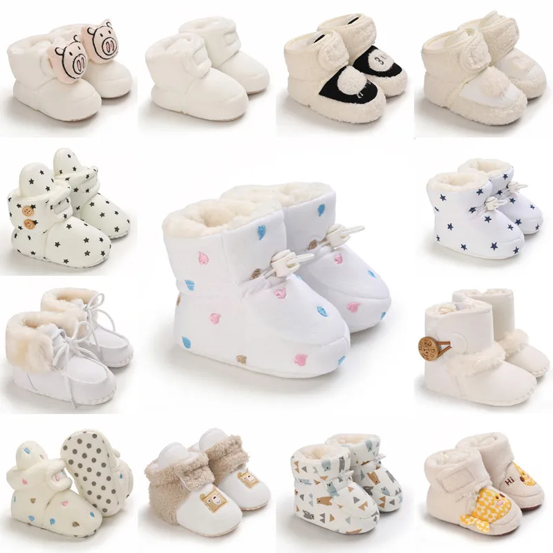 Top Trends: VALEN SINA New Soft Winter Boots Baby Girl Boy Winter Warm Shoes Solid Fashion Toddler Fuzzy Balls First Walkers Kid Shoes 0-18M Shoppable Styles