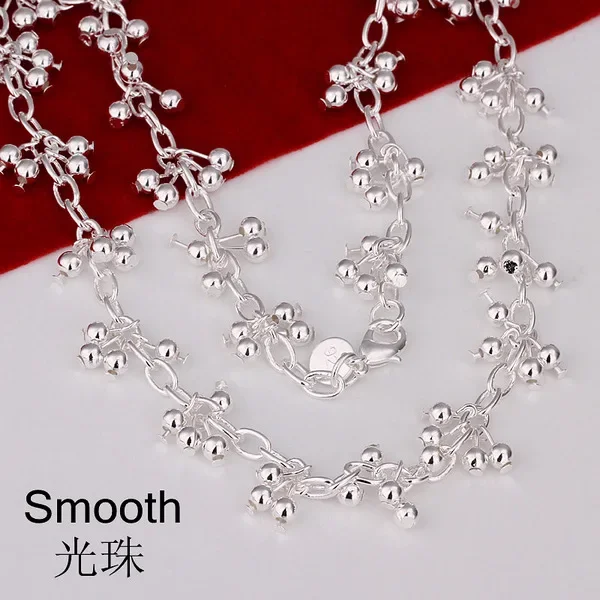 Top Trends: Korean Fashion 925 Sterling Silver Beads Chains Necklaces For Women Luxury Designer Jewelry Holiday Gifts Shoppable Styles