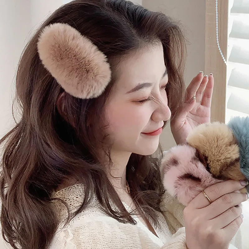 Top Trends: Girl Faux Fur Hair Clip Artificial Rex Rabbit Hair BB Clip Sweet Plush Hairclip Colorful Hair Accessories 2023 New High Quality Shoppable Styles