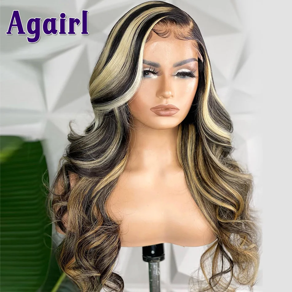 Top Trends: 200% Highlight Black Blonde Brown 13X6 Body Wave Lace Front Human Hair Wigs Transparent 13x4 Lace Frontal Wig 30Inch Closure Wig Shoppable Styles