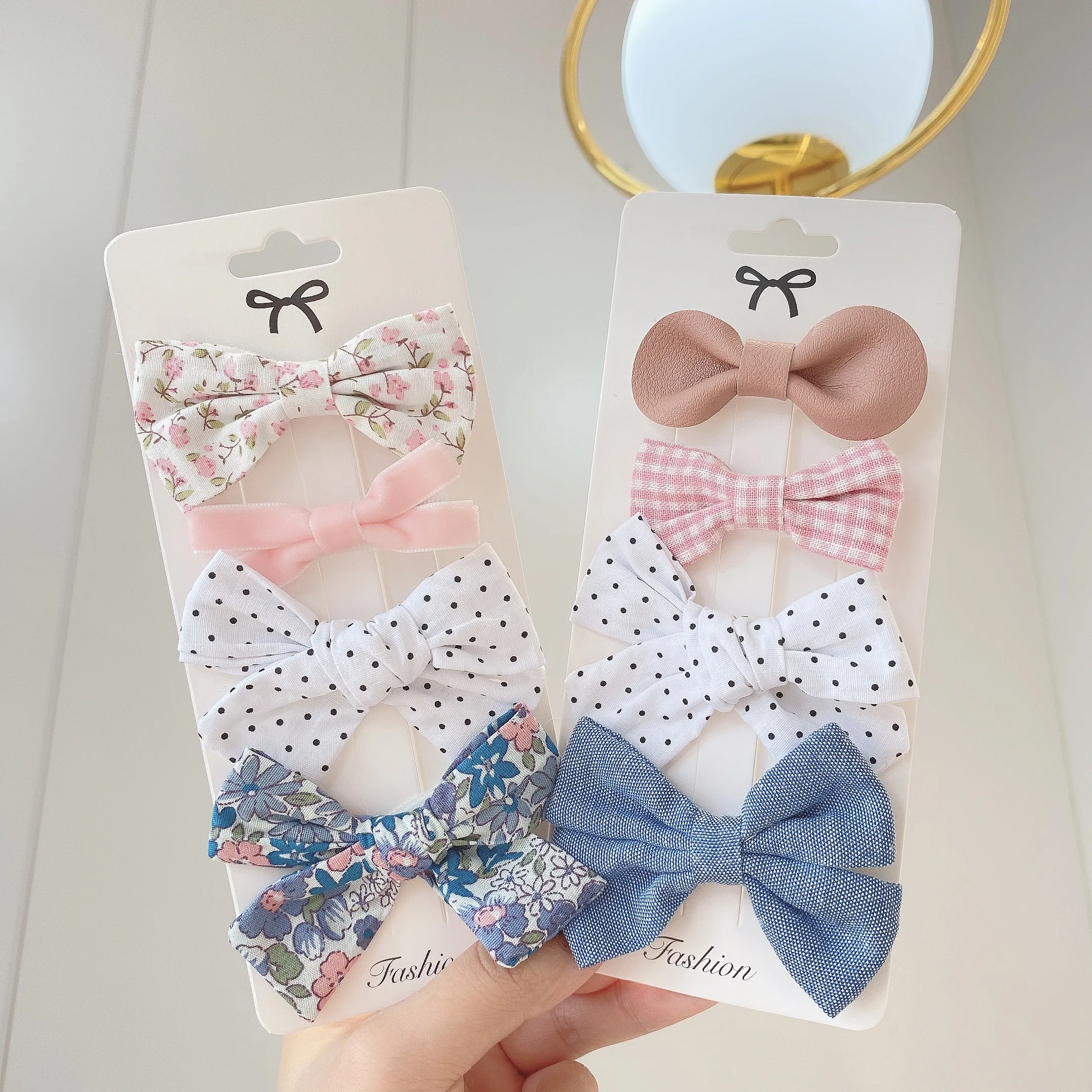 Top Trends: 4Pcs / Set Floral Hair Clip Girl Cute Bow Flower Lace Trimming Headwear Cartoon Hair Clips Hairpin Headdress Hair Accessories Set Shoppable Styles