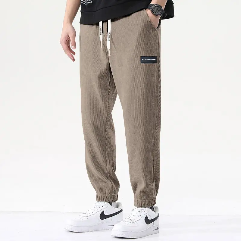 Top Trends: Autumn Winter KPOP Fashion Style Harajuku Slim Fit Trousers Loose Corduroy All Match Casual Pants Korean Style Solid Sweat Pants Shoppable Styles