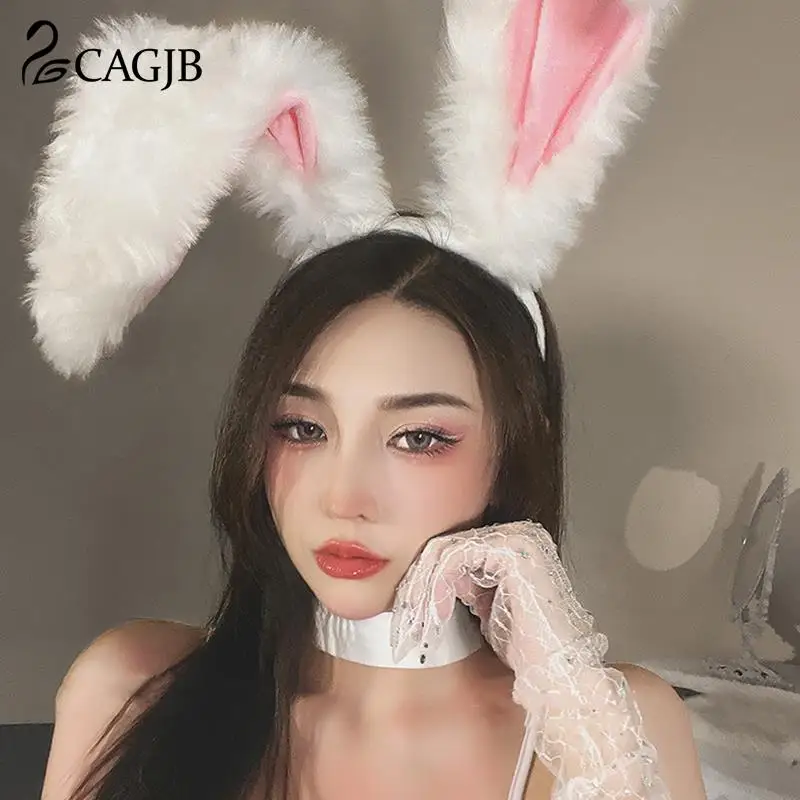 Top Trends: Cute Girls Plush Long Rabbit Ear Hair Bands Headwear Headband Women Girl Anime Cosplay Hair Accessories Headdress Shoppable Styles