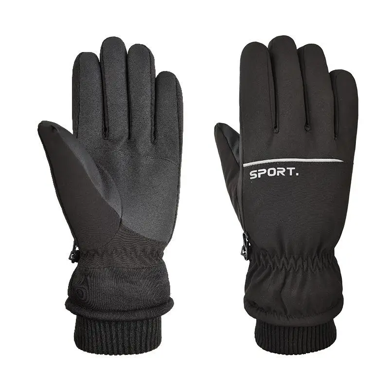 Top Trends: Outdoor Ski Gloves Men And Women Autumn And Winter Warm And Cold And Windproof Can Touch Screen Riding Sports Cotton Gloves Shoppable Styles - Image 3