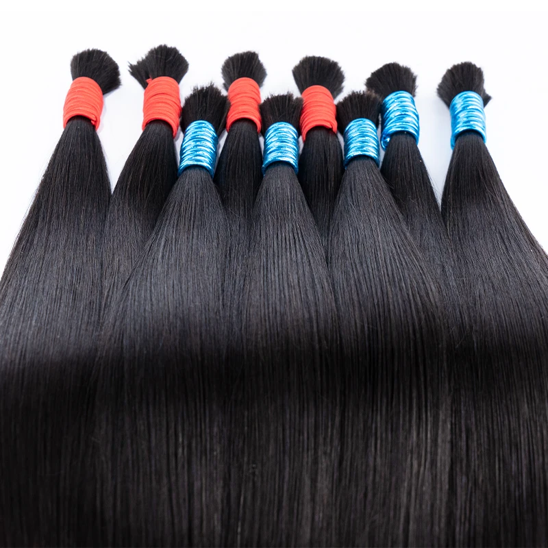 Top Trends: Human Braiding Straight Hair No Weft 100% Indian Remy Natual Hair Braid Unproccessed Virgin Extensions Classe 10A With Full Ends Shoppable Styles