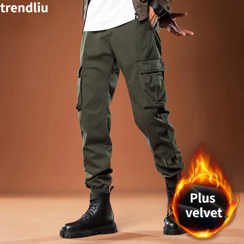 Top Trends: Winter Men&#039;s Cargo Pants Double Layer Fleece Warm Thick Military Camouflage Tactical Cotton Long Trousers Men Baggy Casual Pants Shoppable Styles