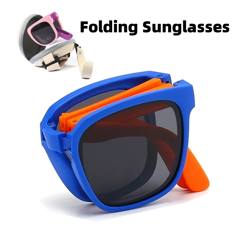 Top Trends: New Style Ultralight Folding Sunglasses Outdoor Ultraviolet Shades Sun Glasses For Boy Girl Children Portable Sunshades Eyewear Shoppable Styles