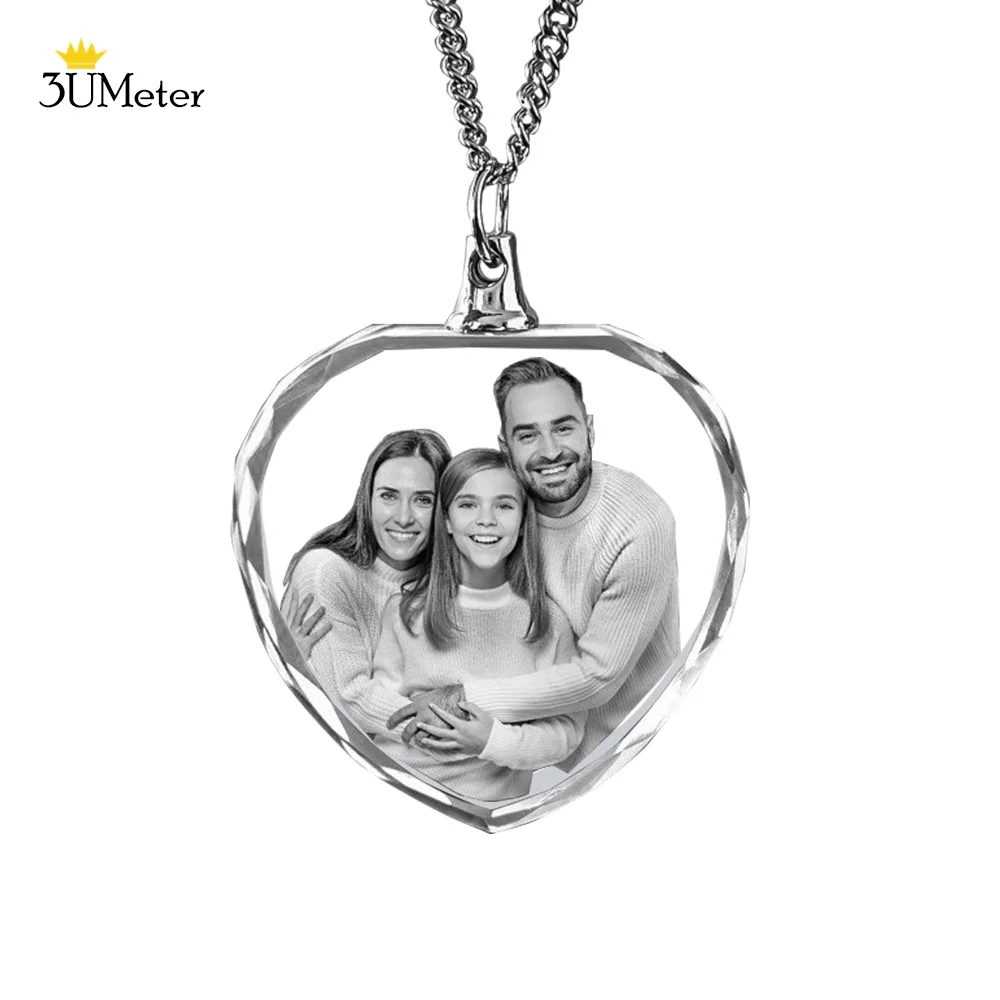 Top Trends: Custom Photo Necklace Heart-Shaped Pendant Custom Laser Engraved Picture Necklace Personalized Necklace Birthday Memories Gift Shoppable Styles