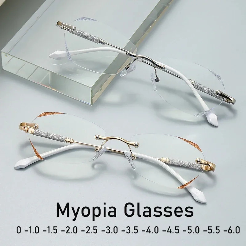 Top Trends: New Trendy Ladies Myopia Glasses Anti Blue Light Unisex Women Minus Eyewear Optical Near Sight Eyeglasses With Diopter 0 To -6.0 Shoppable Styles - Image 2