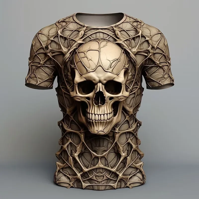 Top Trends: Fashion 3D Spider Printed T Shirt For Men Funny Skull Pattern Oversized T-shirts Summer Casual O-neck Short Sleeve Pullover Tops Shoppable Styles - Image 4