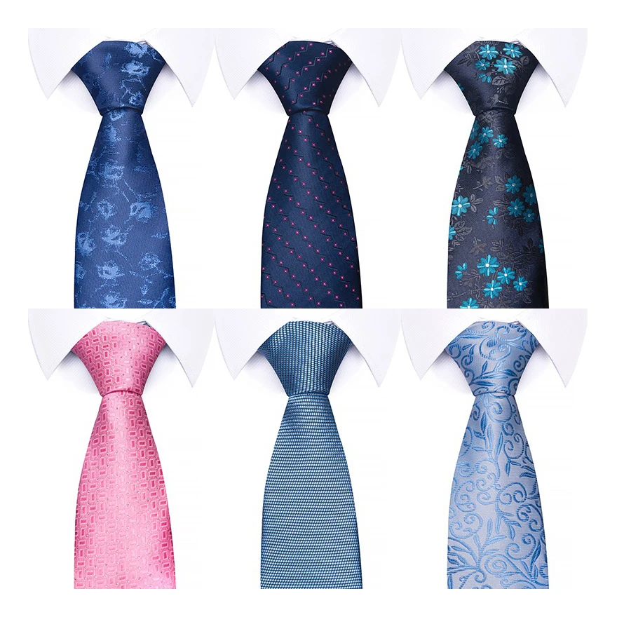 Top Trends: Tie For Men Gravatas Top Grade 7.5 Cm 100% Silk Neck Tie Hombre Printed Formal Clothing Light Blue Father&#039;s Day Shoppable Styles