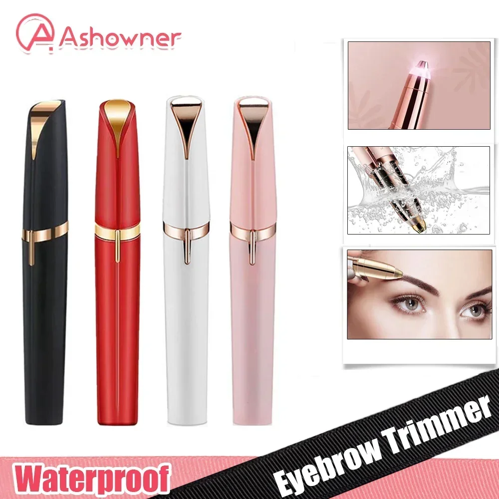 Top Trends: Electric Eyebrow Trimmer Eye Brow Shaper Pencil Face Hair Remover For Women Automatic Eyebrow Shavers Mini Face Beauty Tool Shoppable Styles