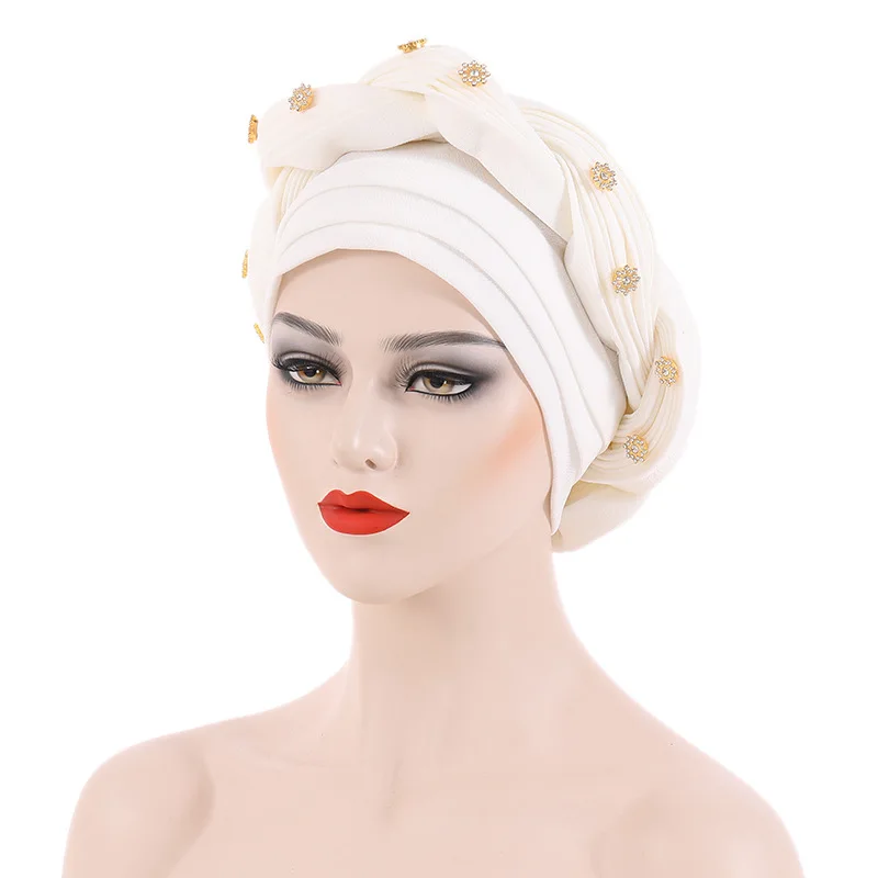 Top Trends: Africa Turban Cap Women African Turban Flower Knot Pre-Tied Bonnet Beanie Cap Headwrap Knot Pre-Tied Bonnet Beanie Cap For Women Shoppable Styles