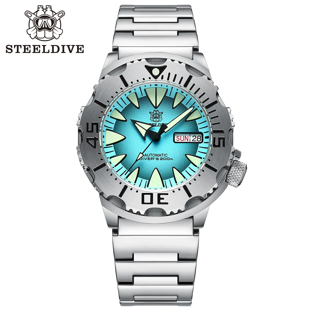 Top Trends: STEELDIVE SD1984 New Arrival 42.2MM M Onster 200M Waterproof NH36 Day Function Sapphire Glass Automatic Movement Steel Bezel Shoppable Styles