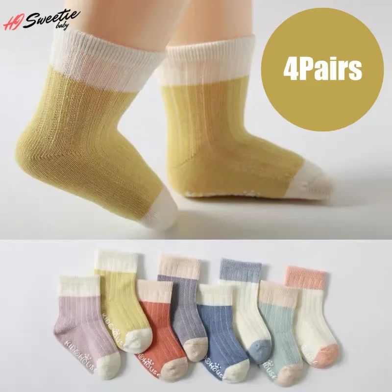 Top Trends: 4Pairs Baby Socks Cotton Four Seasons Anti Slip For Newborn Baby Children&#039;s Socks Baby Boy Infant Socks For Girls 0-36 Months Shoppable Styles