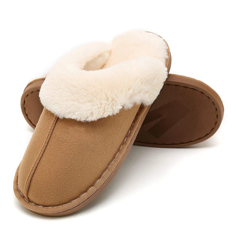 Top Trends: 2024 Mens Slippers Fur Winter Warm Home Girls Slippers Women Man Casual Luxury Faux Suede Plush Shoes Thicken Indoor 29 32 45 Shoppable Styles - Image 2