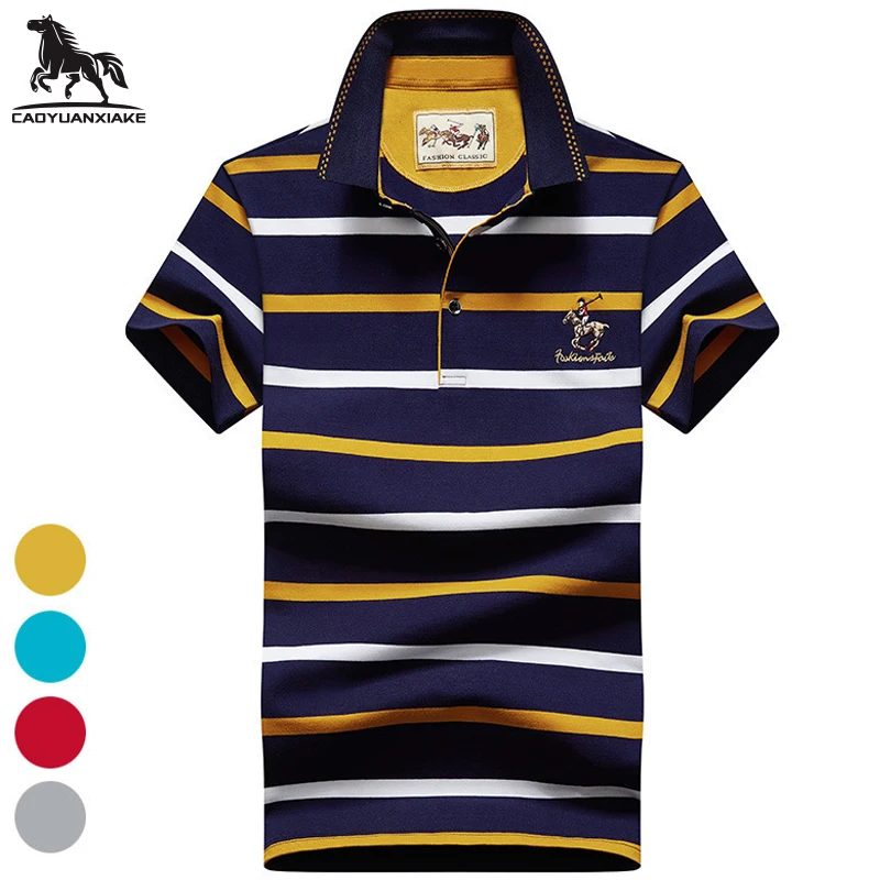 Top Trends: Polo Shirt Men High Quality Summer New Men&#039;s Short-sleeved Polo Shirt Embroidered Stripes Business Casual Mens Polo Shirt 3631 Shoppable Styles