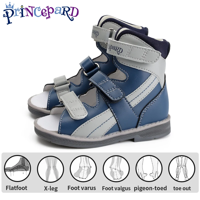 Top Trends: Child Orthopedic Sandals Princepard Boys Kids High Top Barefoot Corrective Flatfeet Shoes With Arch Support Size 20-35 Shoppable Styles