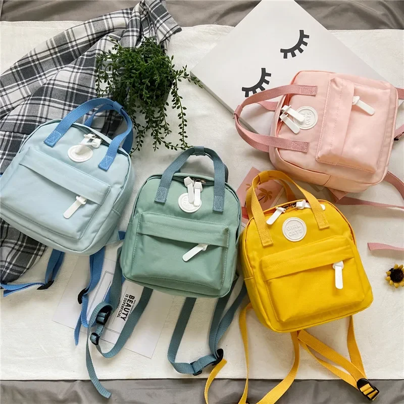 Top Trends: Backpacks For Children 2022 New Girls&#039; School Bag Retro Women Mini Backpack Fashion Solid Color Small Backpacks Student Shoppable Styles