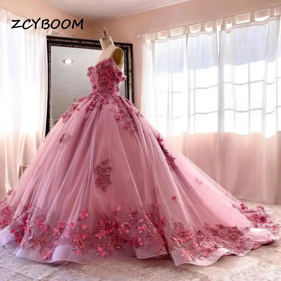 Top Trends: 2023 Pink Quinceanera Dresses Appliques Sweetheart Flowers Graduation Ball Gowns Tulle Elegent Princess 15 Ballkleider Shoppable Styles